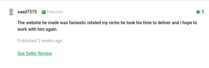 Client review proof screenshot