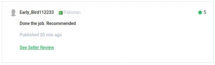 Client review proof screenshot